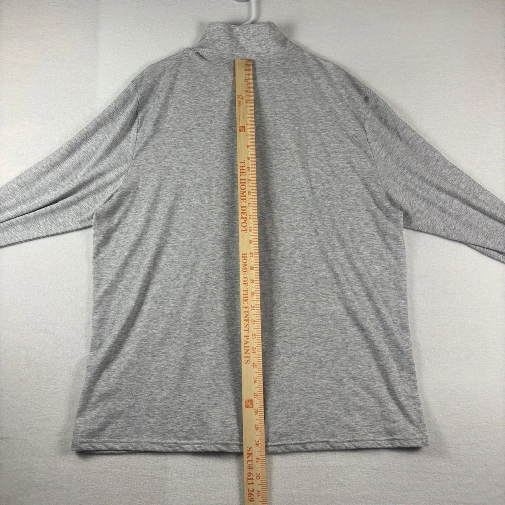 Champion‎ Turks & Caicos Quarter Zip Pullover Mens 2XL Gray Heather Long Sleeve